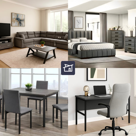 Luxury Gray Full Apartment Furniture Kit